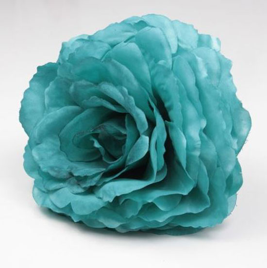 Grande Rose King. Fleur de Flamenco Turquoise (56). 17cm